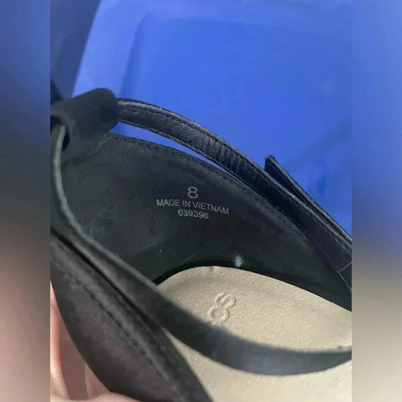 ASOS‎ Black Ankle Strap Heels Minimalist Evening Party Dress Shoes - Picture 6 of 10